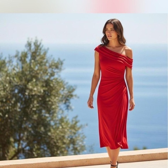 Ieena For Mac Duggal Dresses & Skirts - M1. Mac Duggal Red off the shoulder maxi dress